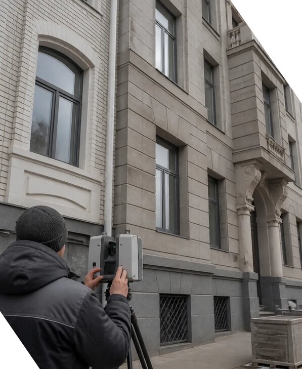 Лазерное сканирование фасадов зданий для обследования в Вятских Поляне